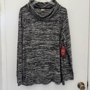 Faded Glory Black and Gray Women's Top